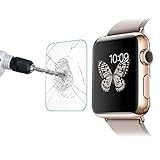 LikeItY Apple Watch Screen Protector 38mm, Tempered Glass Screen Protector for Apple Watch Series 1/Series 2 [Cover Flat Area Only][Anti-Fingerprint][Anti-Bubble]