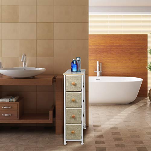 image for ITIDY Narrow-Storage-Drawers,Dresser,Premium Linen Look Fabric Chest o