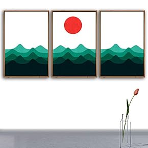 3 Piece Framed Canvas Wall Art for Living Room, Bedroom Nordic Simple Style Canvas Prints for Modern Home Decoration Ready to Hang - 16"x24"x3 Panels
