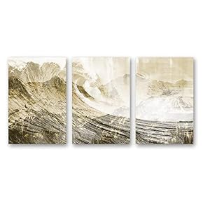 Wave Home Artwork for Living Room Bedroom x 3 Panels