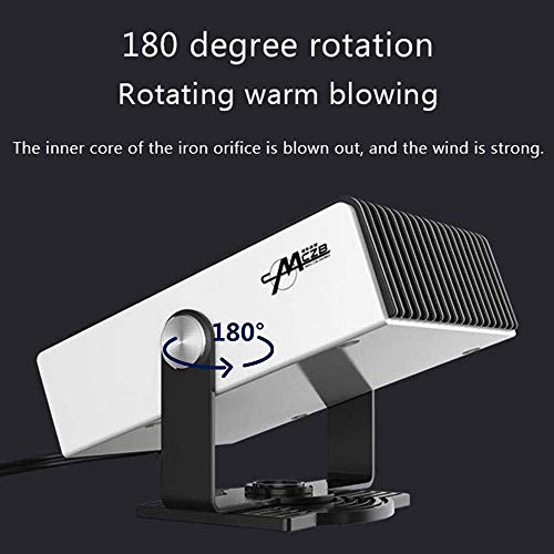 Lesgos 24V Portable Car Heater, 150W 2 in 1 Vehicle Windshield Defogger Defrostere, 30s Fast Heating Auto Ceramic Heater Cooling Fan Plug in Cigarette Lighter for Automobile Trucks RV SUV - Thumbnail 6
