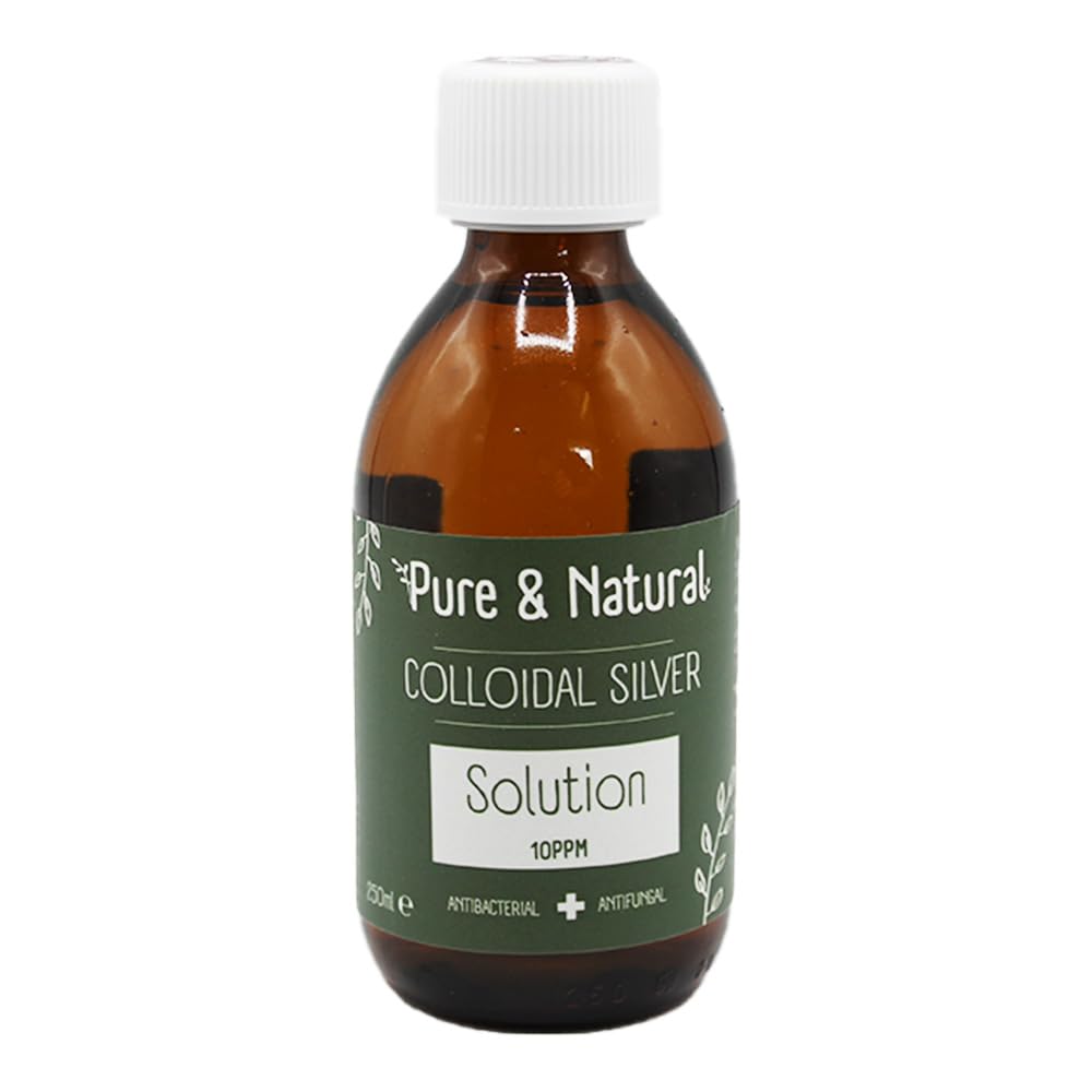 Pure & Natural Premium Colloidal Silver for Dogs, Cats, Pets - 10ppm Antibacterial & Antifungal Refill - 250ml