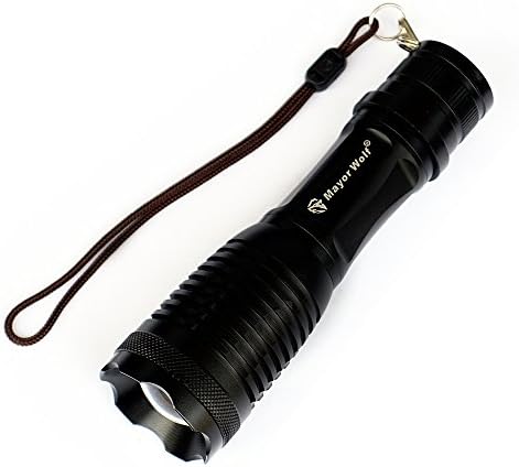 Tactical Flashlight Led Flashlight Bright Adjustable Focus Waterproof Portable Flashlights of 5 Modes Bottom Click for Light Up
