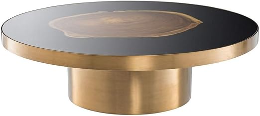 Casa Padrino Couchtisch Messing Schwarz Braun O 120 X H 34 Cm Runder Edelstahl Wohnzimmertisch Mit Suar Holz Baumscheibe Mobel Amazon De Kuche Haushalt