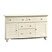 Sauder Harbor View Dresser, Antiqued White finish