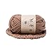 preliked Hand-Knit Woven Thread Thick Basket Blanket Braided DIY Crochet Cloth Fancy Yarn (Light Coffee)