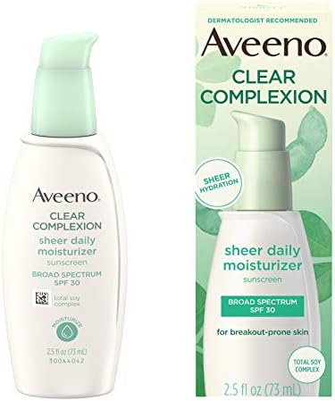 aveeno face moisturizer clear complexion