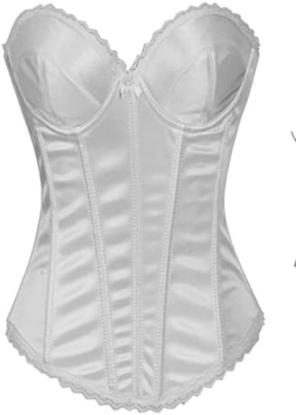 Basques Lace up Boned Overbust Padded Cup Lingerie Bustier Corset