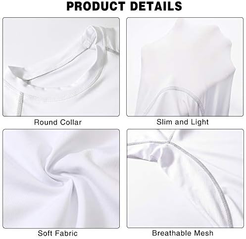 MEETYOO Men's Compression Shirt, Cool Dry Long Sleeve Underwear Top for Men, Sport Fitness Base Layer 3 41SVWuO5kiL. AC