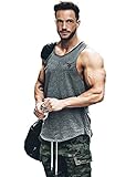 FLYFIREFLY Men's Gym Tank Tops Bodybuilding Fitness Vest Top