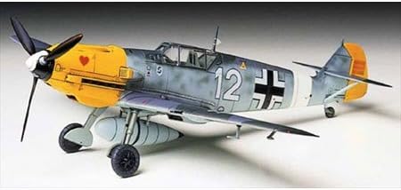 TAMIYA 300060755 60755 Messerschmitt 300060755-1:72 ME-BF 109E-4/7 Trup, Airplane, Standing Model, Faithful Replica