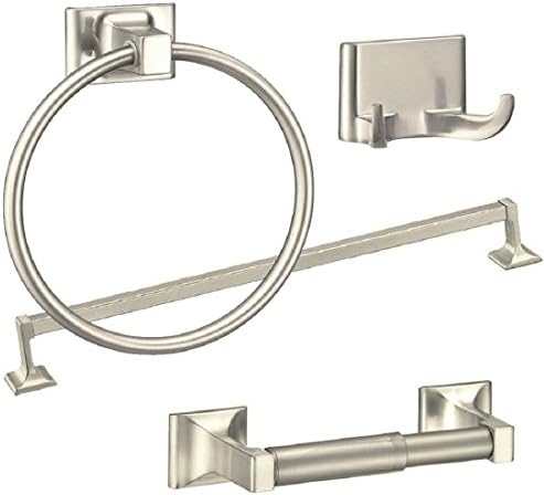 Home Bar Accessories Towel Bar Bathroom Bath Hardware Holder Brushed Nickel 4 Piece/Set