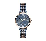 Fossil Women's Two-Tone Medium Round Face Blue Gray Watch