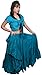 Wevez Women’s 40 Inch Cotton Full Circle Elastic Waist tribal fusion Belly Dance A Line Plus Size Maxi Skirt (Teal)
