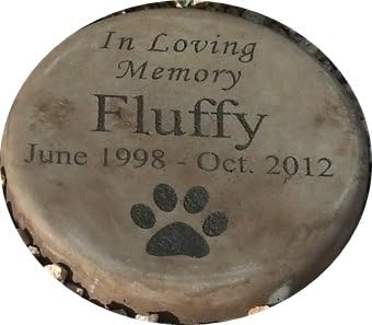 Personalized Engraved Pet Memorial Step Stone 7.5" Diameter 'in Loving Memory