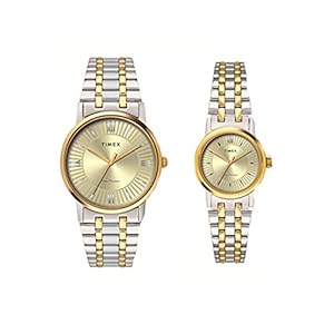 Timex Analog Champagne Dial Unisex’s Watch-TW00PR233
