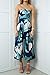 ECOWISH Womens Jumpsuits Floral Print Off Shoulder Romper Casual Strapless Wide Leg Pants Jumpsuit 0330Blue M