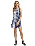 ROMWE Women's Loose Fit Flowy Stretch Knit Crewneck Tank Tunic Dress