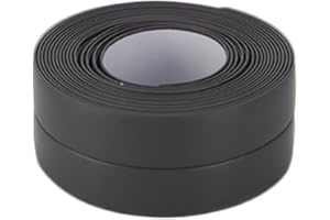 Hoomall PVC Caulk Strip, 0.86in*10.5ft Waterproof Self-Adhesive Sealant Tape Collision Avoidance Tape, Caulking Tape for Protecting Bathroom Kitchen Toilet Sink Edges (Black, 1PCS)