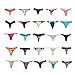 EMBEK Sexy Underwear for Women 8 Pcs of Silk G-String Lace T-Back Thong Varieties Panties (X-Small, 8 Pcs) … Multicolor