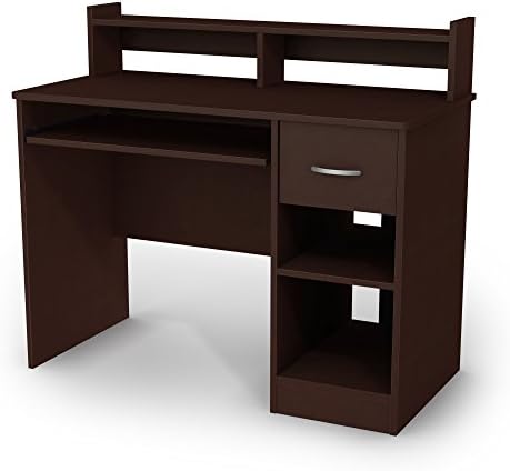 Home Office Desk - Computer Homework Small Compact Writing Workspace Living Room Indoor Home Furniture Free eBook (Chocolate)