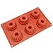 Silicone Molds [Coffee Cake, 6 Cup] Cupcake Baking Pan - Free Paper Muffin Cups - Non Stick, BPA Free, 100% Silicon & Dishwasher Safe Silicon Bakeware Tin - Kitchen Rubber Tray & Soap Molds