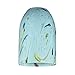 Dome Art Glass Shade in Turquoise - Lipless 1-5/8-Inch Fitter Opening