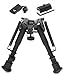 JINSE Tactical Bipod Adjustable 6-9 Inches Spring Return with Picatinny Adapter and Sling Swivel Mount