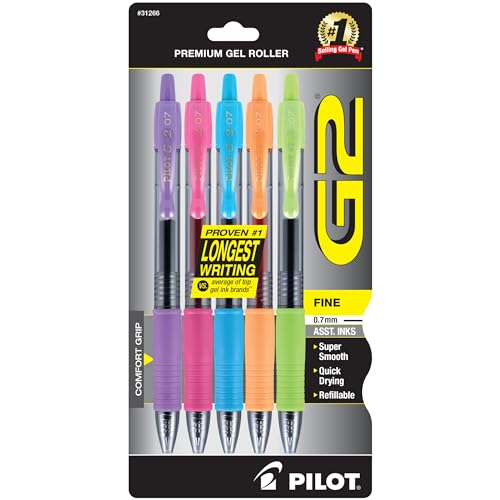 PILOT G2 Refillable Retractable Gel Pens Assorted