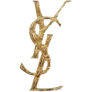 Gold Bamboo Textured Brooch Pin for Women, Elegant Gold Tone Fashion Brooch, Statement Jewelry Accessory for Coat Jacket Swea