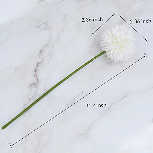 N&T NIETING Artificial Flowers 8Pcs Silk Plastic Artificial Hydrangea for DIY Bridesmaid Bridal Wedding Bouquet, Home Garden Office Party Wedding Decoration (Ivory)