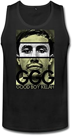 QUEENAS Men's Gennady Golovkin Boxing GGG Tank Top Black