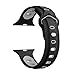 Watch Band 20mm for Apple Watch Series 4 44mm, Meidexian888 Goose Egg Buckle Two-Color Silicone Strap Quick Release Adjustable Size (Black)thumb 3