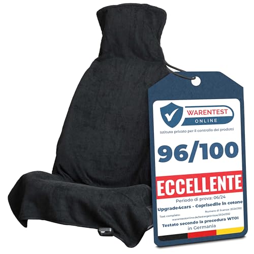 Upgrade4cars Universal Car Front Seat Cover Cotton | Single Driver's Seat Protector Anti-Sweat Washable | Breathable Seat Covers for Summer