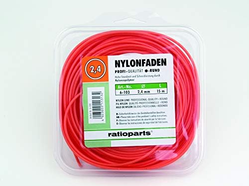 Copolymer Trimmer Line 1.6 mm 15 m Round Nylon Thread, Orange, Standard
