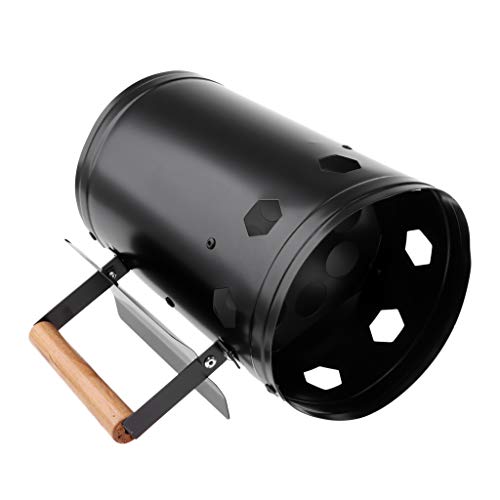 image for D DOLITY Chimney Charcoal Starter BBQ Grill Wood Coal Briquette Lighte