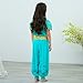 JiaDuo Princess Jasmine Costume for Girls Halloween Party Dress Up 5-6 Years
