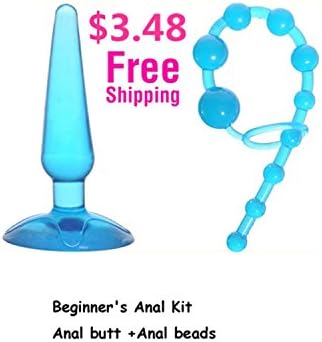 Zalic Tshirt [2pcs/lot] Flexible Jelly B*ut^t Plug Beginner's Amal Kit and Amal Beads Best Amal Six-Toys for Men and Women Six Products