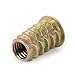 Furniture Insert Nut Connector Hex Socket Drive Head Nutsert Metric Threaded for Wood Furniture Screw Bolt Standard Fastener Hardware Assortment Kit Tool Set M4 M5 M6 M8 M10 Zinc Plated Alloy 50Pcs
