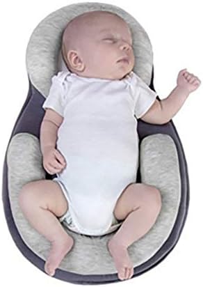 GJFLife Baby Sleeping Pillow, Soft Pp Cotton Styling Pillow Pad Futon Comfortable Newborn Mat Correct and Prevent Flat Head-A 55x38cm