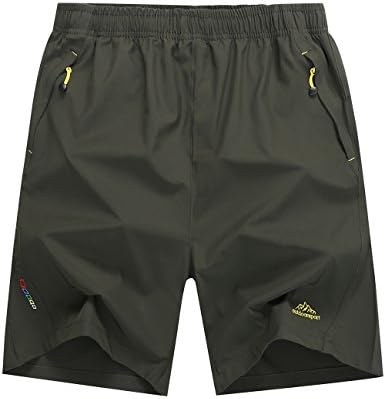 Yifun Outdoor Mens Quick Dry Shorts Hiking &amp; Camping Shorts(Army Green,Large)