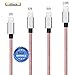 iPhone Cable SGIN, 4Pack 3FT 6FT 6FT 10FT Nylon Braided Cord Lightning Cable Certified to USB Charging Charger for iPhone 7,7 Plus,6S,6s Plus,6,6plus,SE,5S,5,iPad,iPod Nano 7 - Pink