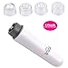Mini handheld Massager with 4 Heads Electric Pocket Vibrating Pen for Face, Neck, Back, Battery Operated (White)