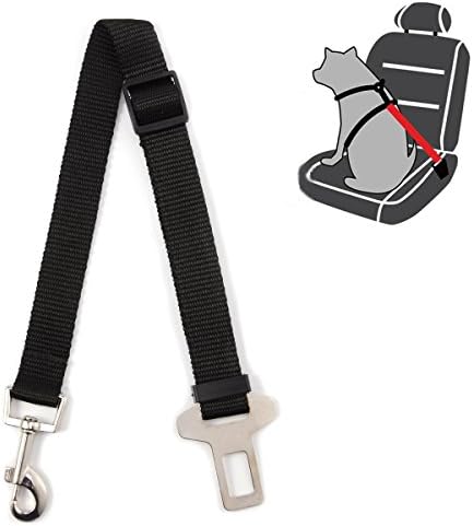 Pet Safety Seatbelt Aopet Pets Adjustable Leash Leads Durable Dog Vehicle Seat Belt Harness Travel Accessories for Cats Dogs Black