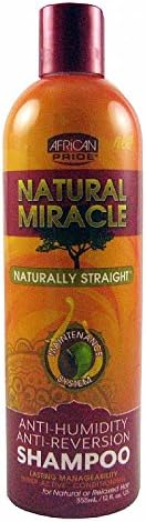 African Pride Miracle Natural Naturally Straight Anti Humi Dity Anti Reversion Shampoo 355 ml