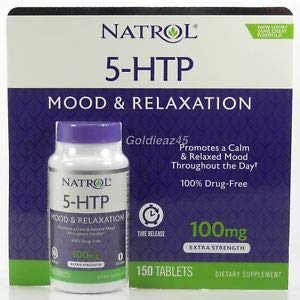 Natrol 5-HTP Plus Mood and Relaxation Enhancer, 100mg, 150 Time Release Tablets (300)