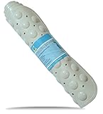 Extra long Anti Slip Bath & Shower Mat - Luxury Sure Grip Safety Cups for Maximum Resistance , Antibacterial %100 PVC and BPA Free Shower Rug for Tubs in Bathrooms 16'' x 40'' (Gray)