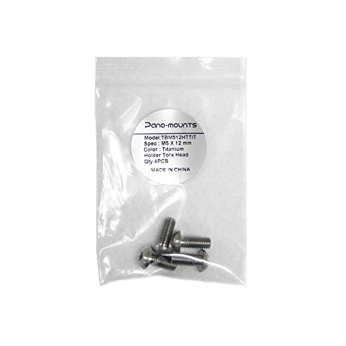 Pano-Mounts M5x12 Titanium Torx Head Disc Brake Rotor Bolts Screws for MTB Mountain Bike 4-Pack By