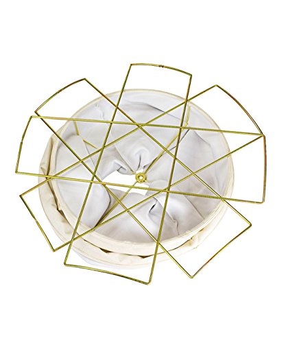 HomeConcept 161822DRLO Collapsible Drum Lamp Shade Premium Light Oatmeal Linen, 16" x 18" x 22"