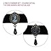 BodyJ4You Cameo Choker Black Velvet Necklace Antique Rose Pendant 2PC